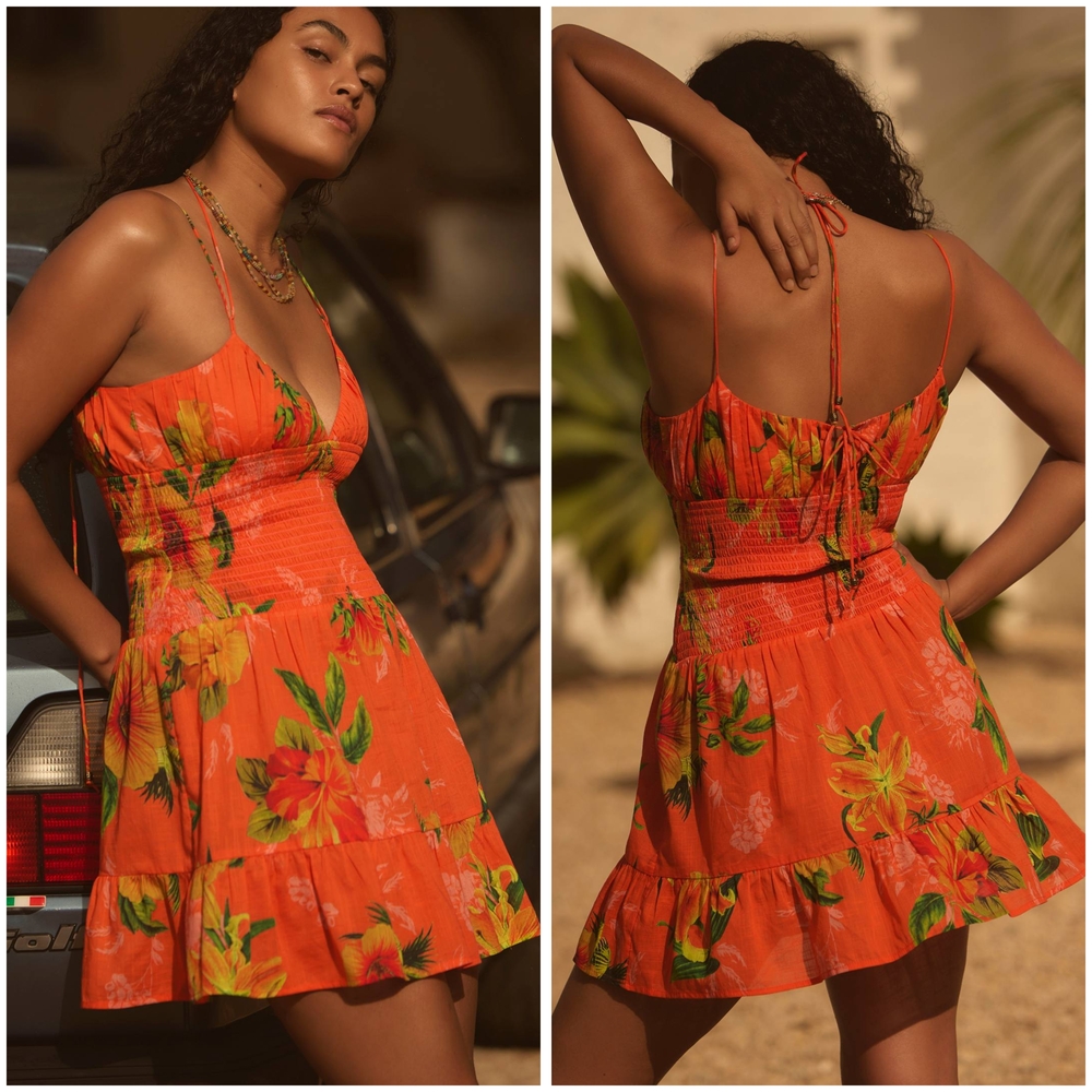 Anthropologie, The Josephine Smocked Drop-Waist Dress: Mini Edition